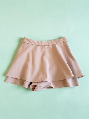 ZARA Pink Ruffle Mini Skort Size Small Womens